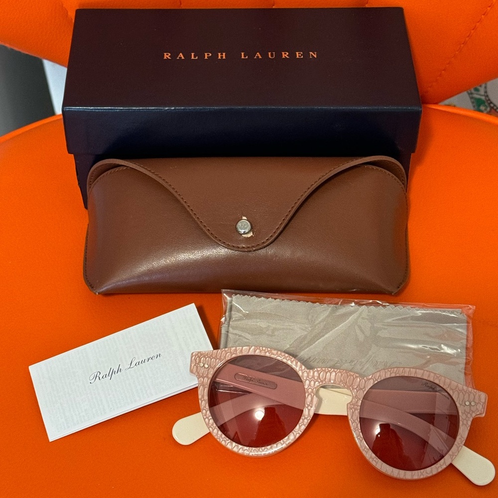 RALPH LAUREN Pink Crocodile Sunglasses